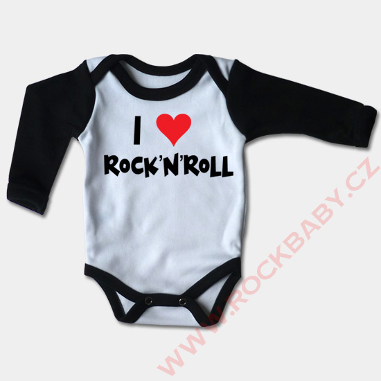 Dojčenské body dlhý rukáv - I love Rock and Roll