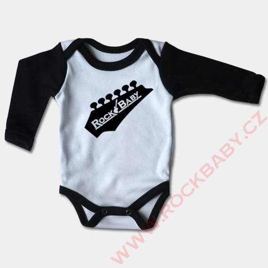 Dojčenské body dlhý rukáv - Gitara Rock baby