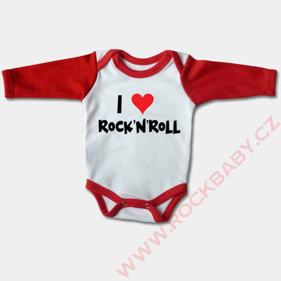 Dojčenské body dlhý rukáv - I love Rock and Roll