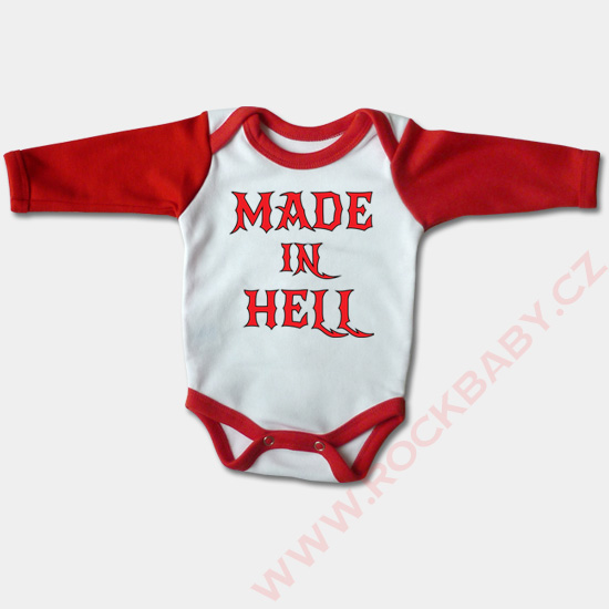 Dojčenské body dlhý rukáv - Made in Hell