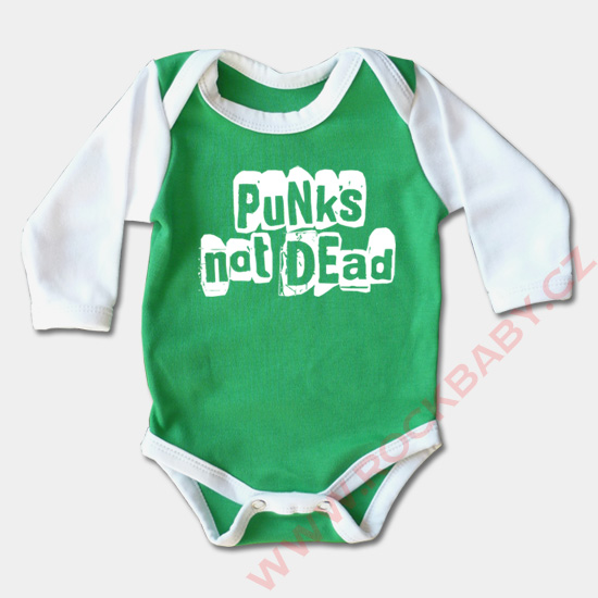 Dojčenské body dlhý rukáv - Punks not dead