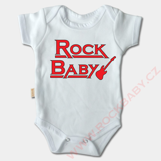 Dojčenské body krátky rukáv - Rock baby 2