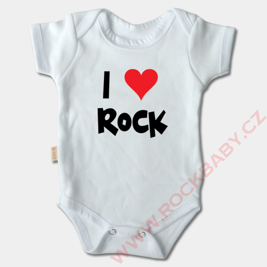 Dojčenské body krátky rukáv - I love Rock