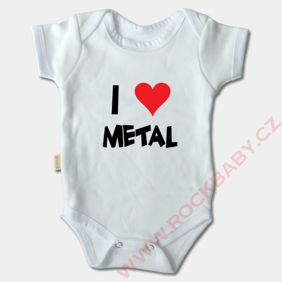 Dojčenské body krátky rukáv - I love Metal