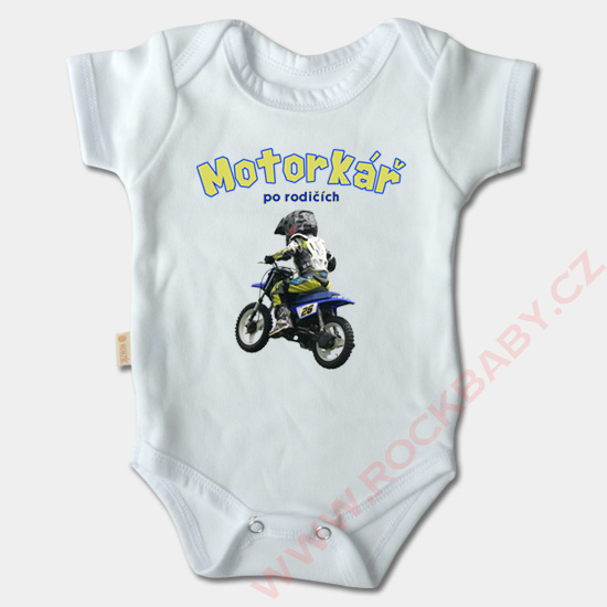 Dojčenské body krátký rukáv - Motorkář po rodičích