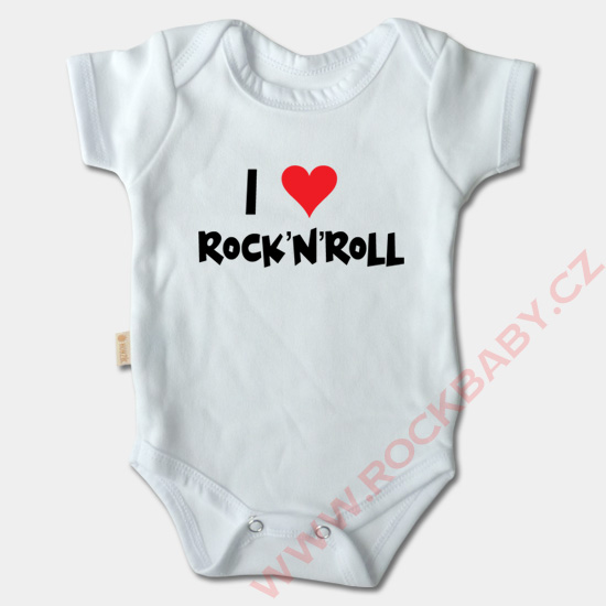 Dojčenské body krátky rukáv - I love Rock n roll