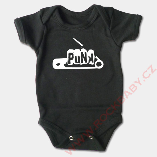 Dojčenské body krátky rukáv - Punk špendlík