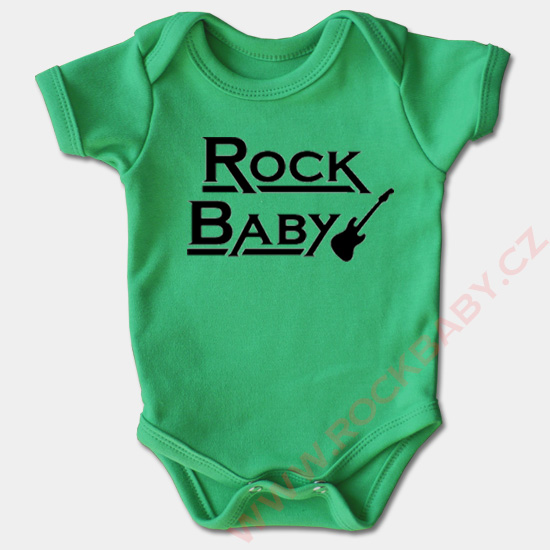Dojčenské body krátky rukáv - Rock baby 2