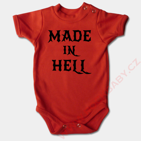 Dojčenské body krátky rukáv - Made in Hell