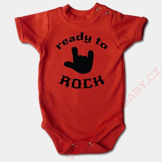 Dojčenské body krátky rukáv - Ready to Rock