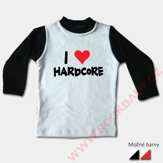 Dětské tričko dlouhý rukáv - I love Hardcore