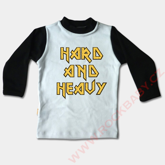Detské tričko dlhý rukáv - Hard and Heavy