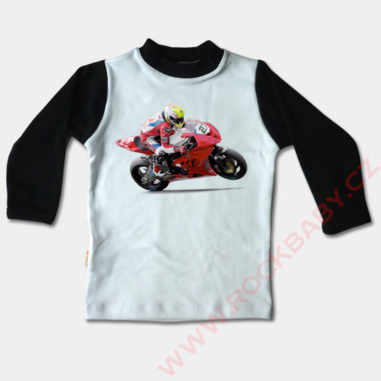 Detské tričko dlhý rukáv - Cestná motorka