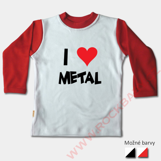 Dětské tričko dlouhý rukáv - I love Metal