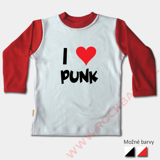 Dětské tričko dlouhý rukáv - I love Punk