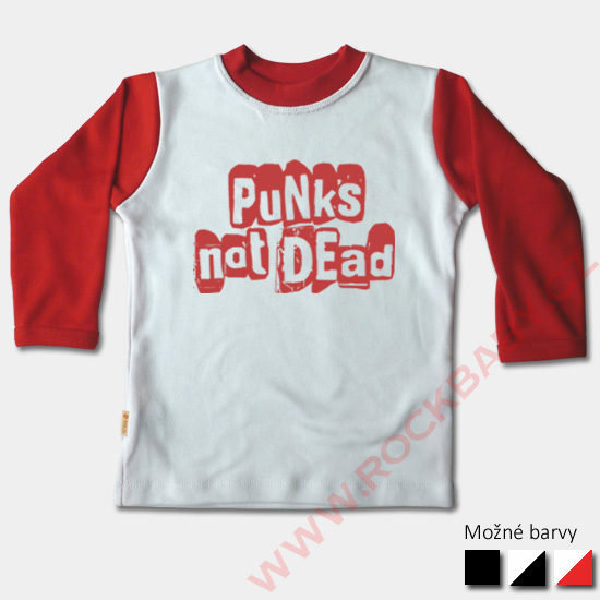 Detské tričko dlhý rukáv - Punks not dead