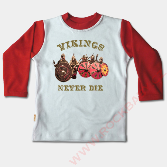 Detské tričko dlhý rukáv - Vikings Never Die