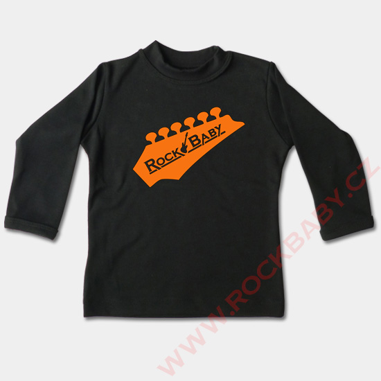 Dětské tričko dlouhý rukáv - Kytara Rock Baby