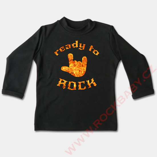 Detské tričko dlhý rukáv - Ready to Rock