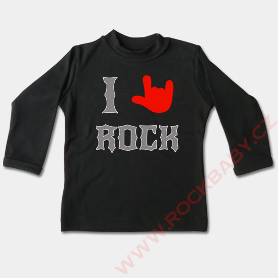 Dětské tričko dlouhý rukáv - I love Rock 2