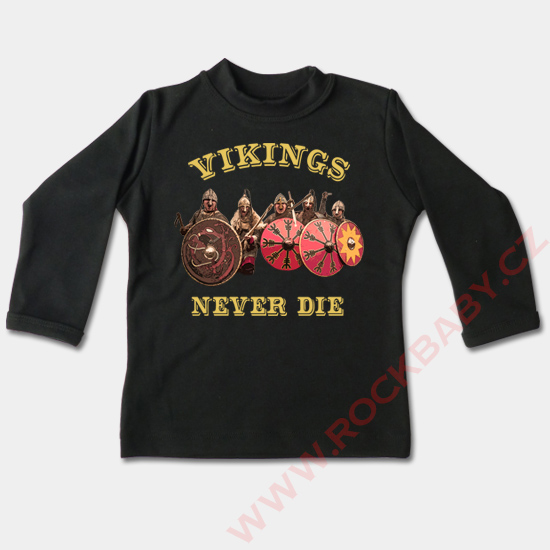 Dětské tričko dlouhý rukáv - Vikings Never Die