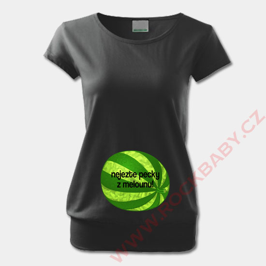 Tehotenské dámske tričko - Nejezte pecky z melounu