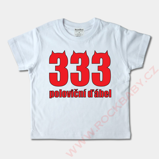 Detské tričko krátky rukáv - 333 poloviční ďábel