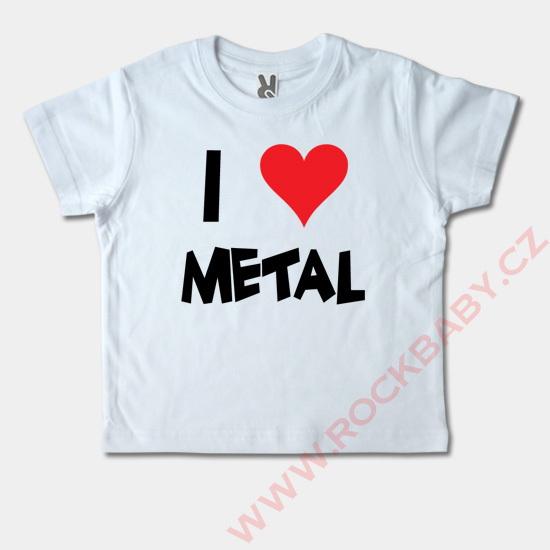 Detské tričko krátky rukáv - I love Metal