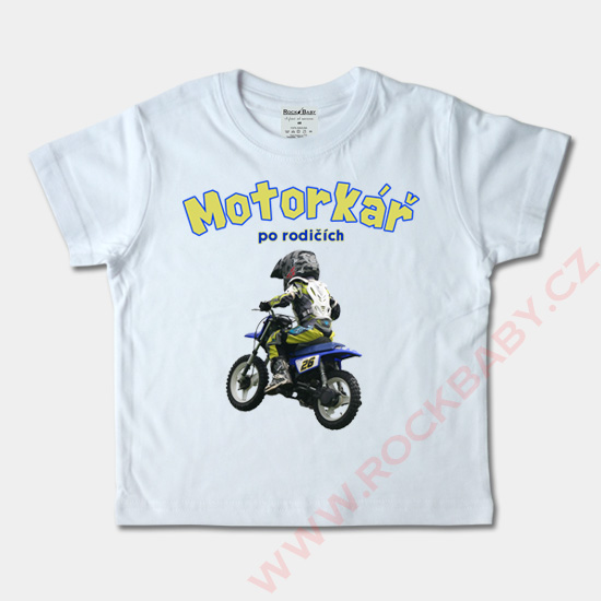 Dětské tričko krátký rukáv - Motorkář po rodičích