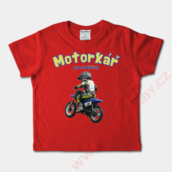 Dětské tričko krátký rukáv - Motorkář po rodičích