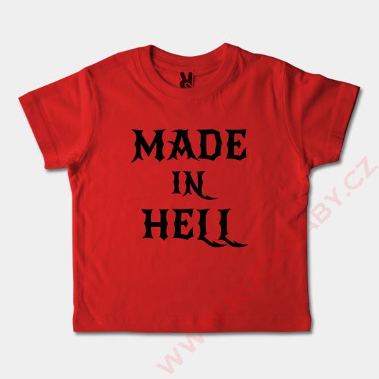 Dětské tričko krátký rukáv - Made in Hell