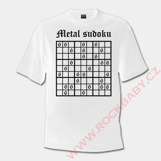 Pánske tričko - Metal sudoku