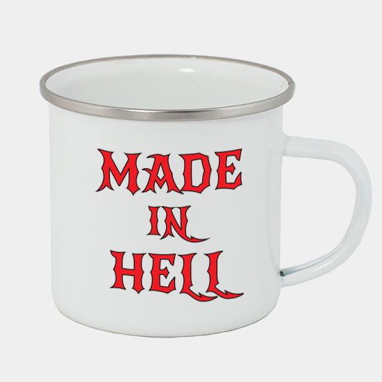 plechový hrnček - Made in hell