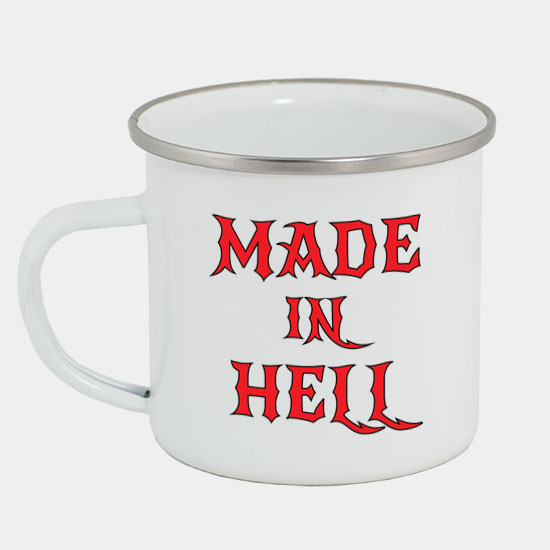 plechový hrnček - Made in hell