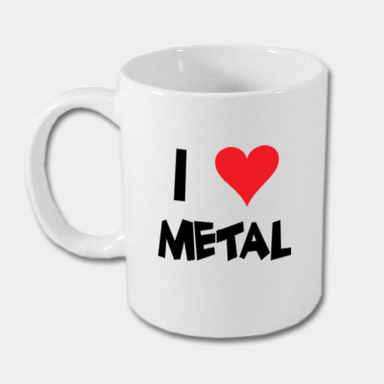 Keramický hrnček - i love metal