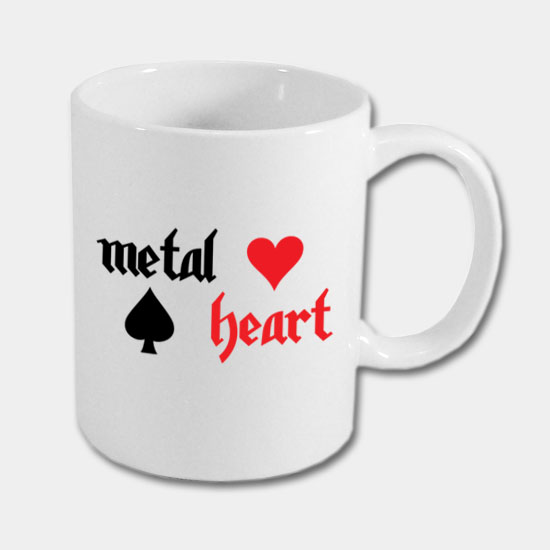 Keramický hrnek - metal heart