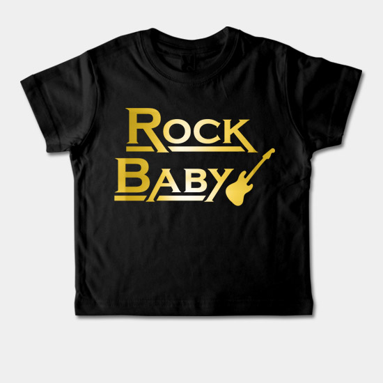 Detské tričko krátky rukáv - Rock Baby 2 - zlatá p