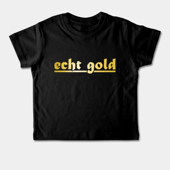 Dětské tričko krátký rukáv - Echt gold - zlatý potisk
