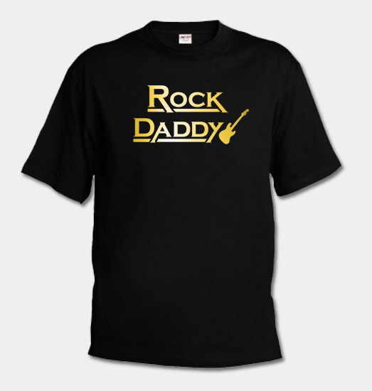 Pánske tričko - Rock Daddy - zlatá potlač