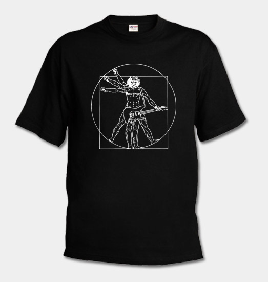 Pánské tričko - Vitruviánský muž s kytarou