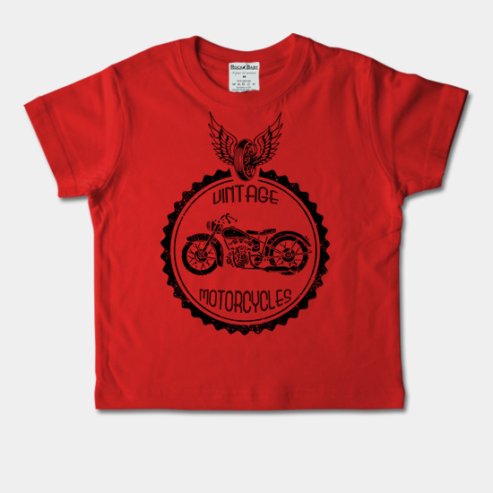 Dětské tričko krátký rukáv - Retro motorka, vel. 2