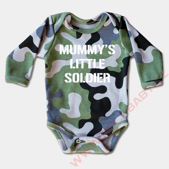Dojčenské body dlhý rukáv - Little Soldier