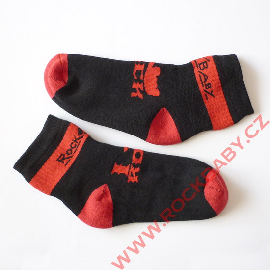 Detské ponožky - I love rock, čierne