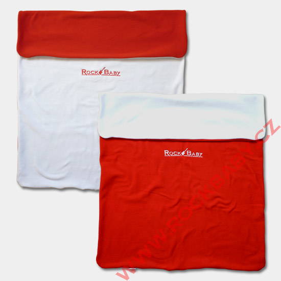 Detská deka s výšivkou - Rock Baby (biela/červená)