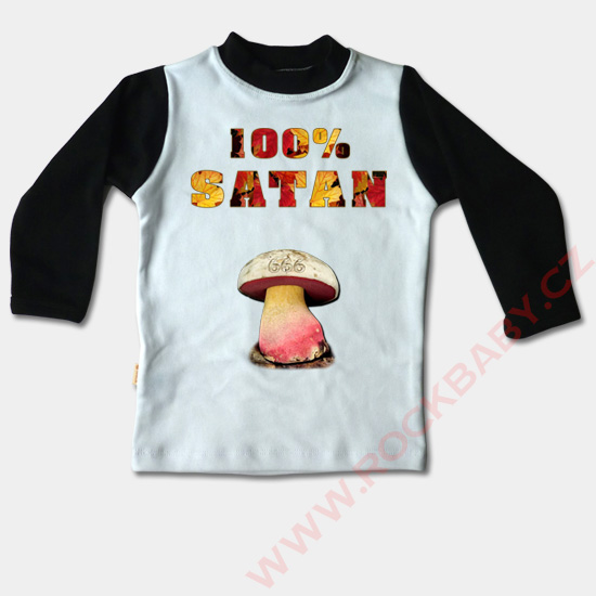 Dětské tričko dlouhý rukáv - 100% Satan